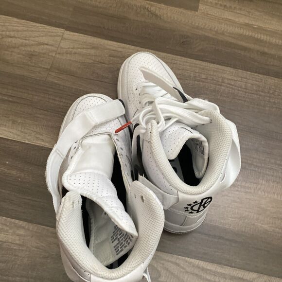 Nike Air Force 1 High White GS Shoes Black Swoosh Youth Size 4.Y 653998-102 - Picture 12 of 12